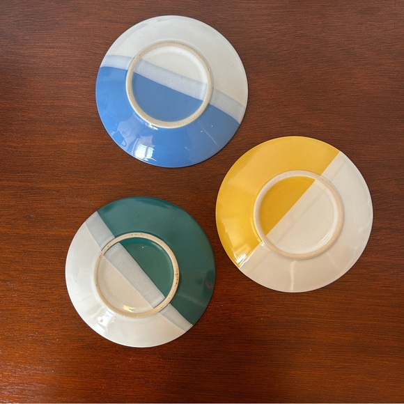 Set of 3 Yably Colourful Funny Face Expresso Cups and Saucers - Picture 8 of 12